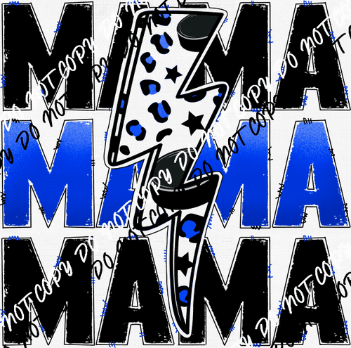 Hockey Mama Blue DTF Transfer - We Print U Press DTF Transfers