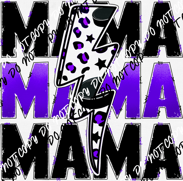 Hockey Mama Purple DTF Transfer - We Print U Press DTF Transfers