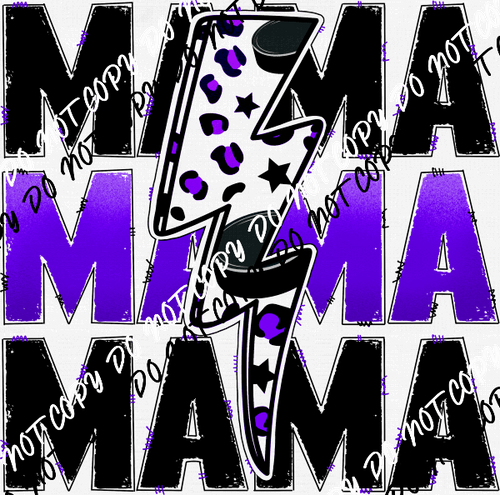 Hockey Mama Purple DTF Transfer - We Print U Press DTF Transfers