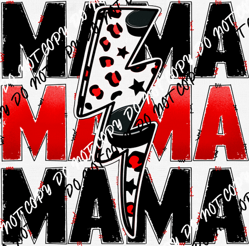 Hockey Mama Red DTF Transfer - We Print U Press DTF Transfers