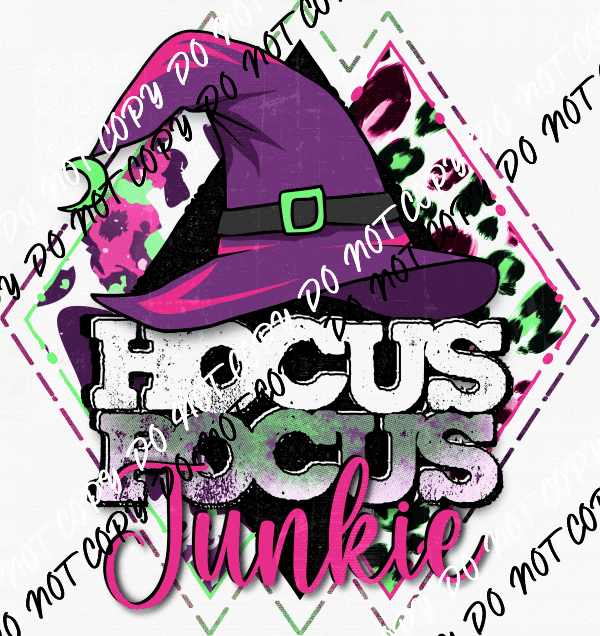 Hocus Pocus Junkie DTF Transfer - We Print U Press DTF Transfers