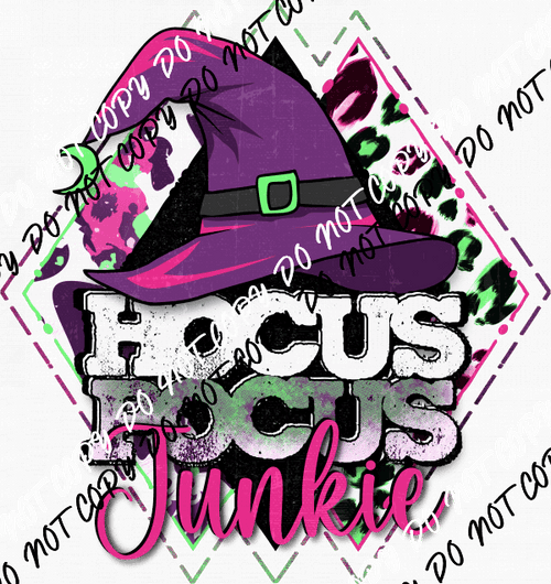 Hocus Pocus Junkie DTF Transfer - We Print U Press DTF Transfers