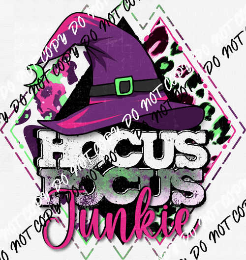 Hocus Pocus Junkie DTF Transfer - We Print U Press DTF Transfers