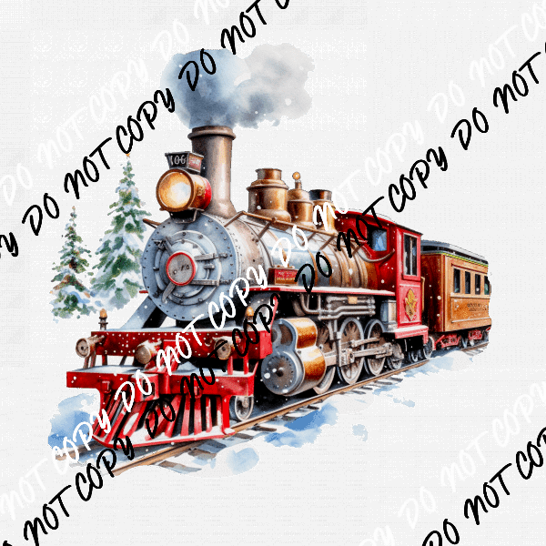 Holiday Train DTF Transfer - We Print U Press DTF Transfers