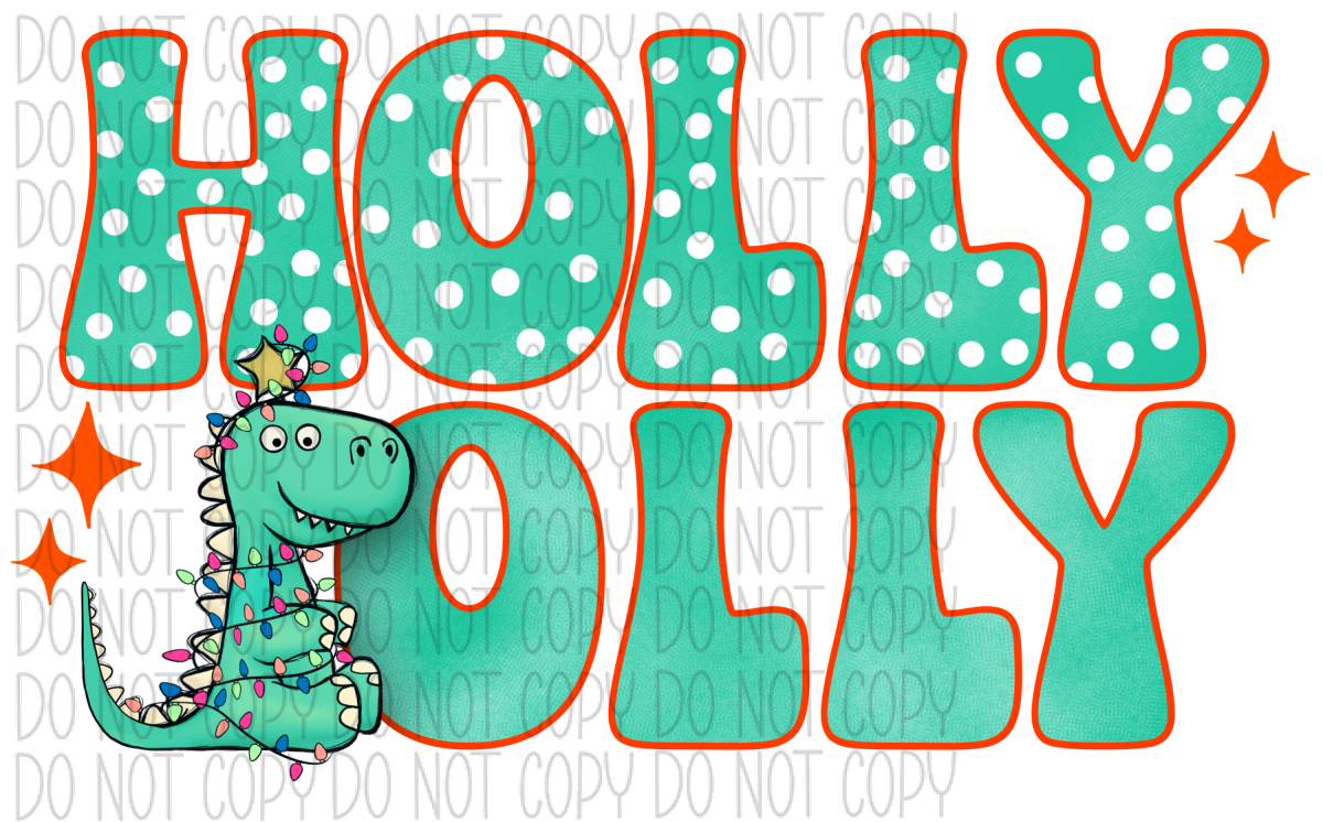 Holly Jolly Dinosaur Dtf Transfer Transfers