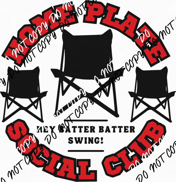 Home Plate Social Club DTF Transfer - We Print U Press DTF Transfers