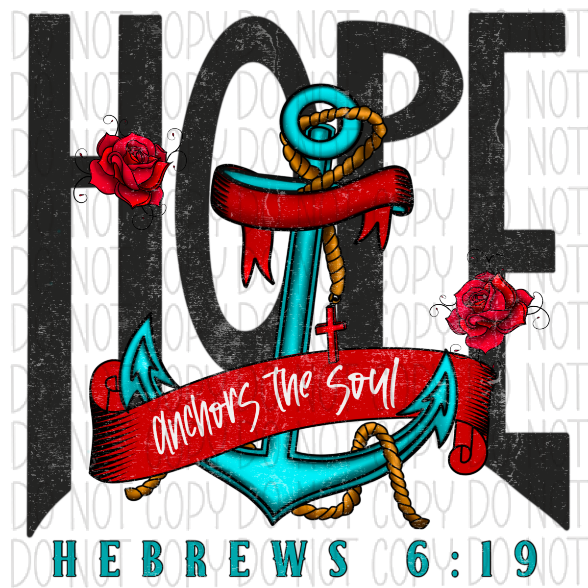 Hope Anchor Hebrews Dtf Transfer