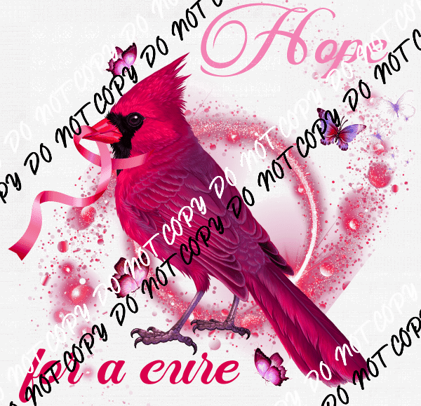 Hope for a Cure Pink DTF Transfer - We Print U Press DTF Transfers