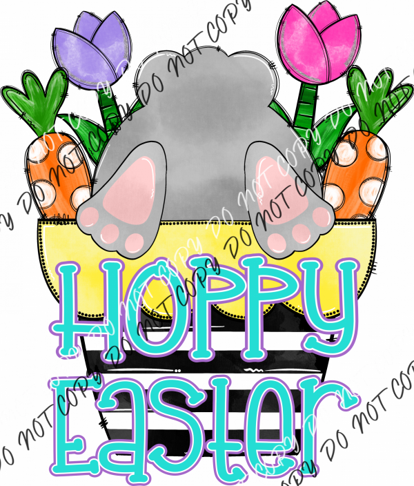 Hoppy Easter Bunny Butt Plant Pot Dtf Transfer Rtp Transfers