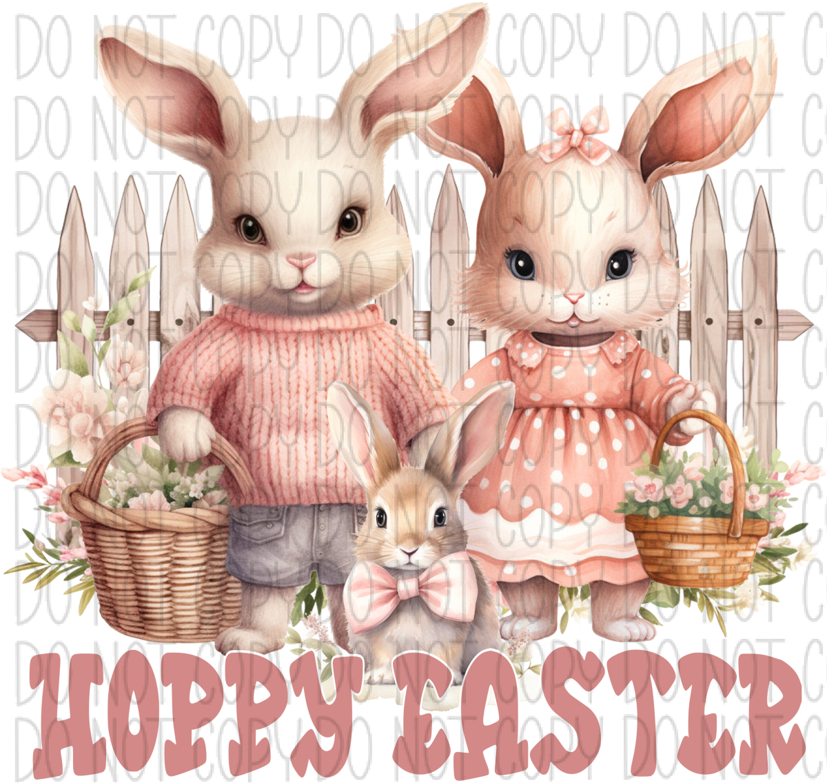 Hoppy Easter Bunny Family Dtf Transfer Rtp Transfers