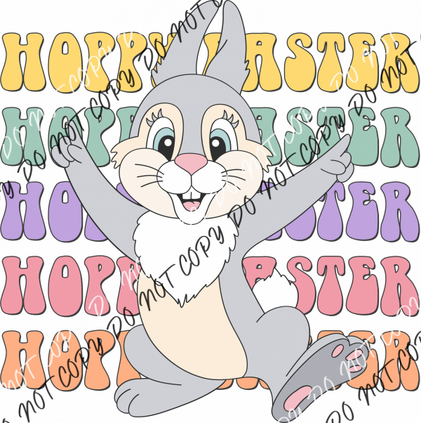 Hoppy Easter Groovy Retro Dtf Transfer