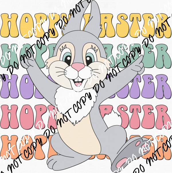 Hoppy Easter Groovy Retro DTF Transfer - We Print U Press DTF Transfers