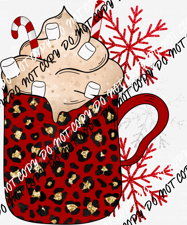 Hot Chocolate Faux Glitter DTF Transfer - We Print U Press DTF Transfers