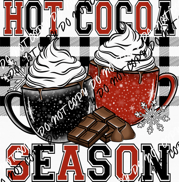 Hot Cocoa Season Cups DTF Transfer - We Print U Press DTF Transfers