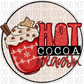 Hot Cocoa Season In Checked Circle Dtf Transfer Rtp Transfers