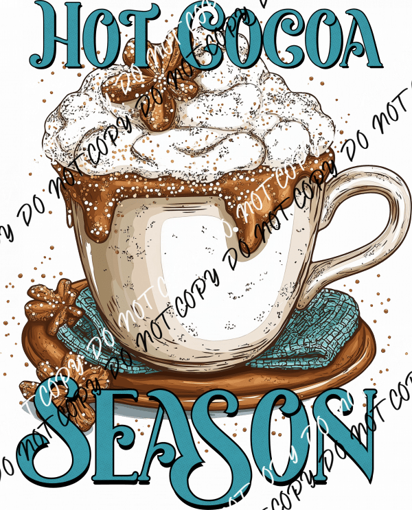 Hot Cocoa Season Mug DTF Transfer - We Print U Press DTF Transfers