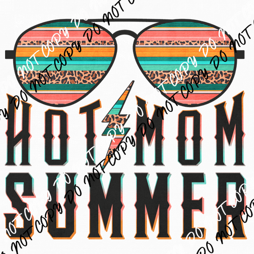 Hot Mom Summer Beach Summer DTF Transfer - We Print U Press DTF Transfers