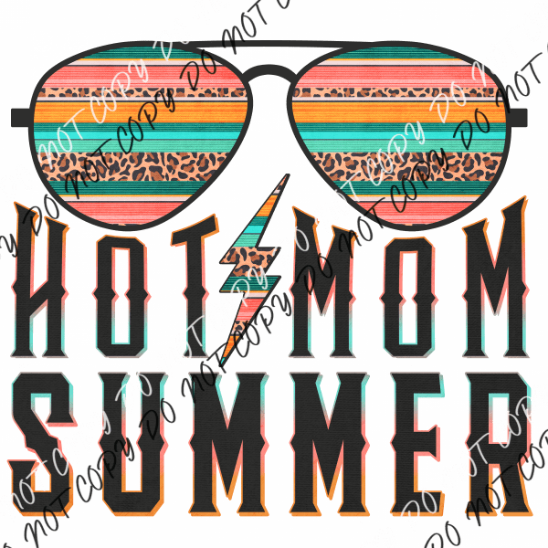 Hot Mom Summer Beach Summer DTF Transfer - We Print U Press DTF Transfers