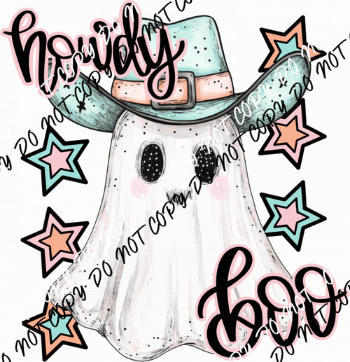 Howdy Boo DTF Transfer - We Print U Press DTF Transfers