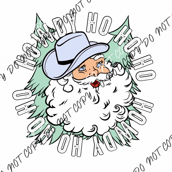 Howdy Ho Cowboy Santa Dtf Transfer Transfers