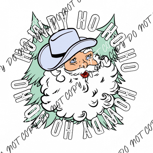 Howdy Ho Cowboy Santa Dtf Transfer Transfers