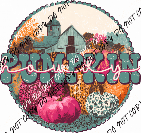 Howdy Pumpkin FarmScene DTF Transfer - We Print U Press DTF Transfers