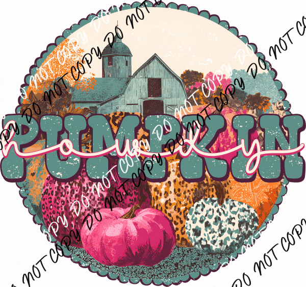 Howdy Pumpkin FarmScene DTF Transfer - We Print U Press DTF Transfers