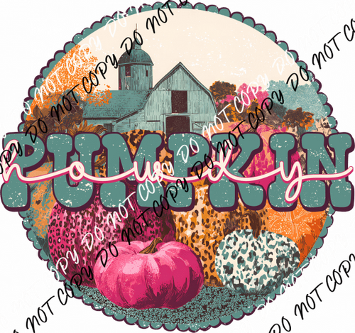 Howdy Pumpkin FarmScene DTF Transfer - We Print U Press DTF Transfers