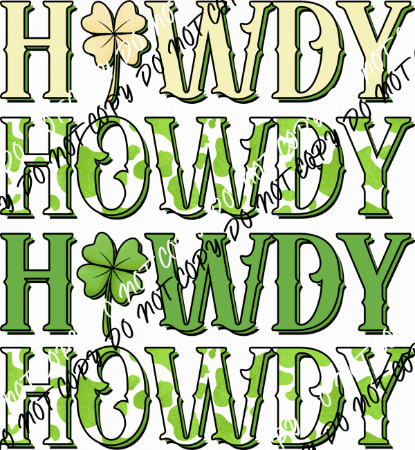 Howdy St. Patrick's Day DTF Transfer - We Print U Press DTF Transfers