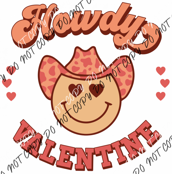 Howdy Valentine Dtf Transfer