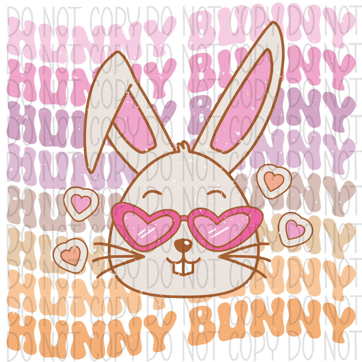 Hunny Bunny Distressed Dtf Transfer