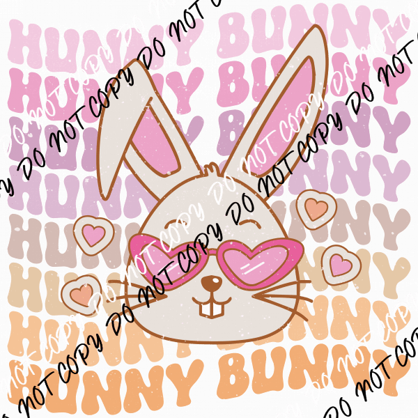 Hunny Bunny Distressed DTF Transfer - We Print U Press DTF Transfers