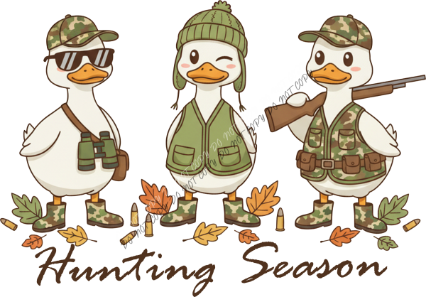 Hunting Season Duck Trio DTF Transfer RTP DTF Transfers