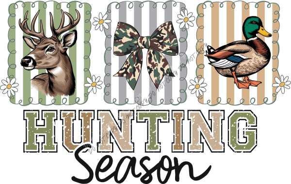 Hunting Season Squiggly Art Frames DTF Transfer RTP DTF Transfers