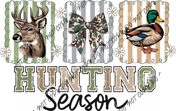 Hunting Season Squiggly Art Frames DTF Transfer RTP DTF Transfers