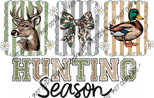 Hunting Season Squiggly Art Frames DTF Transfer RTP DTF Transfers