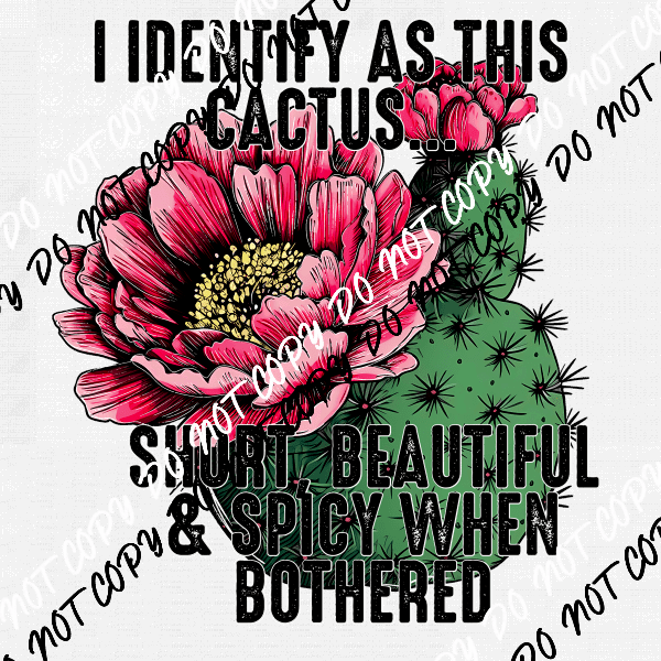 I Identify as this Cactus DTF Transfer - We Print U Press DTF Transfers