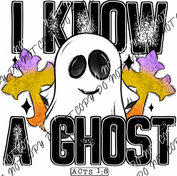 I Know A Ghost (Acts 1:8) Dtf Transfer Rtp Transfers