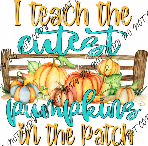 I Teach The Cutest Pumpkin Patch Dtf Transfer