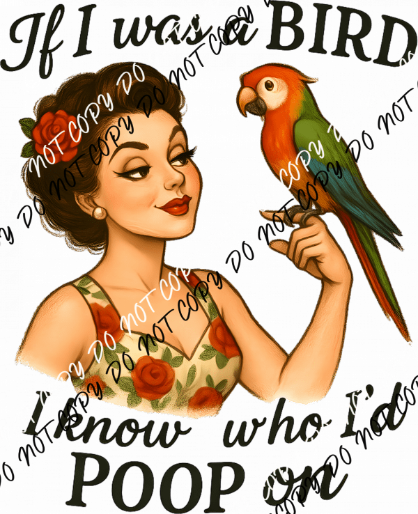 If I Was a Bird DTF Transfer - We Print U Press DTF Transfers