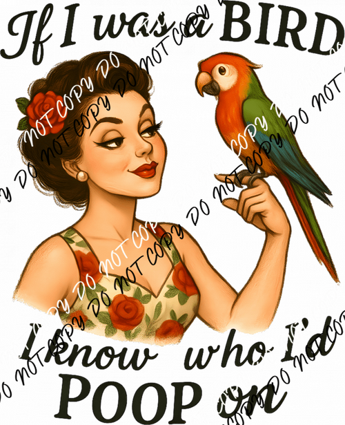 If I Was a Bird DTF Transfer - We Print U Press DTF Transfers