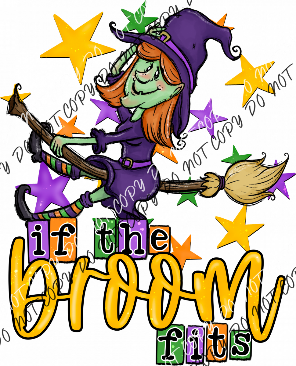 If The Broom Fits Floral Dtf Transfer Rtp Transfers