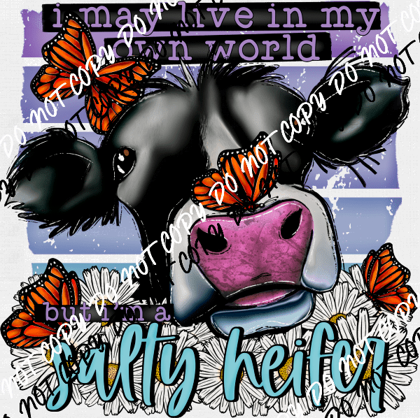 I'm a Salty Heifer DTF Transfer - We Print U Press DTF Transfers