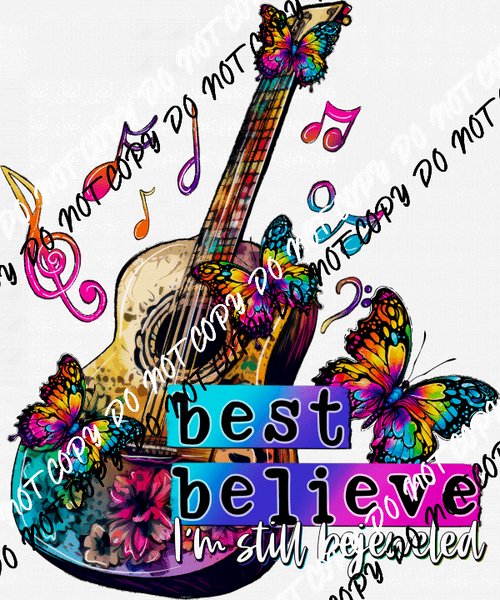 I'm Still Bejeweled Guitar DTF Transfer - We Print U Press DTF Transfers