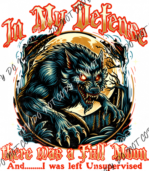 In My Defense Werewolf Dtf Transfer Rtp Transfers