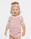 Infant Baby Rib Bodysuit - Ballerina/ Mauvelous Stripe - We Print U Press DTF Transfers