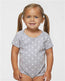 Infant Baby Rib Bodysuit - Heather/ White Dot - We Print U Press DTF Transfers