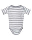 Infant Baby Rib Bodysuit - Heather/ White Stripe - We Print U Press DTF Transfers