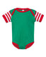 Infant Baby Rib Bodysuit - Kelly/ Red/ Red & White Stripe - We Print U Press DTF Transfers