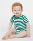 Infant Baby Rib Bodysuit - Kelly/ White Stripe - We Print U Press DTF Transfers